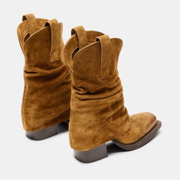 Suede brown Western Boots Pia Steve Madden 7 - Picture 3 of 11